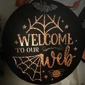 2sided door hanger Halloween and Fall